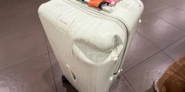 The corner was crushed, the structure deformed, and the damage looked exactly like the kind of abuse checked luggage experiences every day.